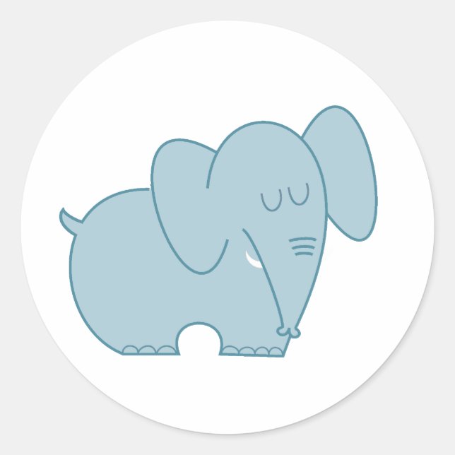 Adesivo Elefante Doce (Azul) (Frente)