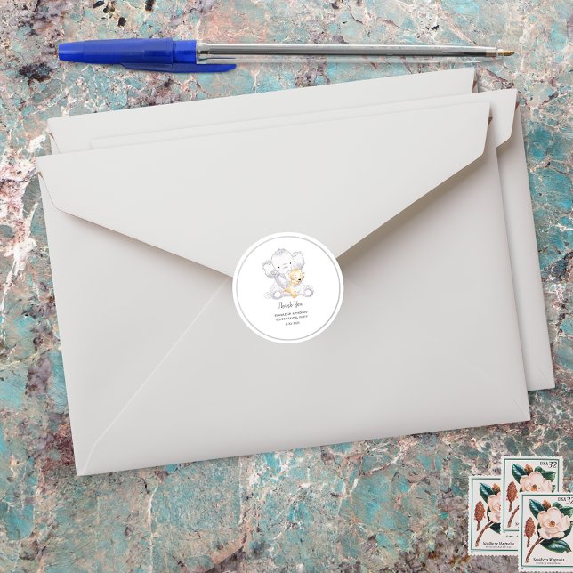 Adesivo Elefante e Cão Modernos Obrigado (Criador carregado)