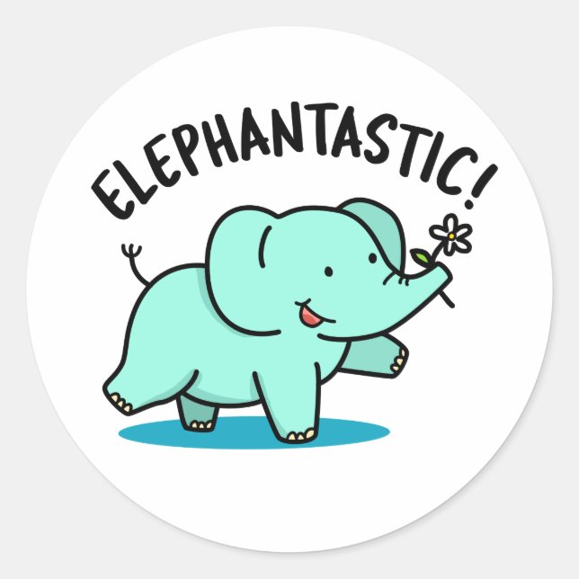 Adesivo Elefante Engraçado Elefante Elefante (Frente)