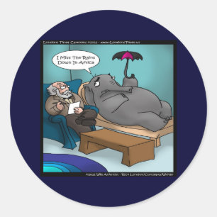 Adesivo Elefante Engraçado em Terapia