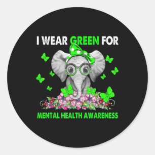 Adesivo Elefante Eu Visto Verde Para Sensibilização Para A