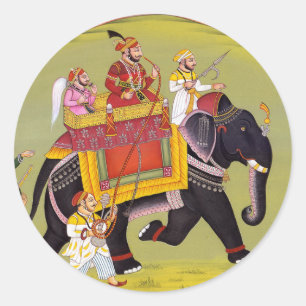 ADESIVO ELEFANTE INDIANO DO MAHARAJA REAL CAÇA EQUITAÇÃ