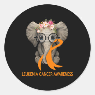 Adesivo Elefante Laranja Fita Leucemia Cancer Sensibilizaç
