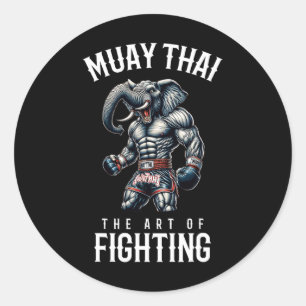 Adesivo Elefante Muay Thai - Kickboxing e Elefante Tailand