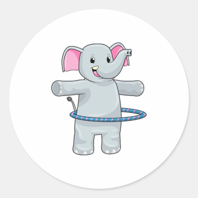 Adesivo Elefante no Esporte com pneus de Malhação (Frente)