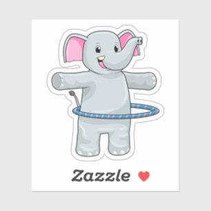 Adesivo Elefante no Esporte com pneus de Malhação