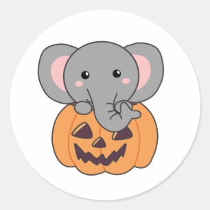 Adesivo Elefante No Feliz Dia Das Bruxas De Elefante Cute
