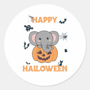 Adesivo Elefante No Feliz Dia Das Bruxas De Elefante Cute