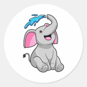 Adesivo Elefante no Splash com Água