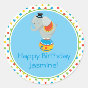 Adesivo Elefante no tema   do circo da bola  