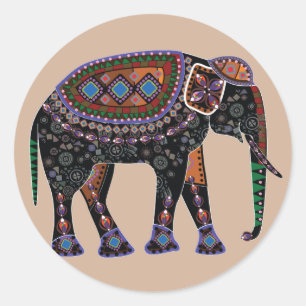Adesivo Elefante ornamentado