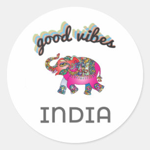 Adesivo Elefante para a Índia de Boas Vibes