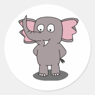 Adesivo Elefante personagem de desenho animado