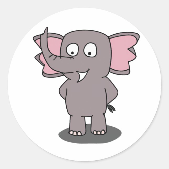 Adesivo Elefante personagem de desenho animado (Frente)