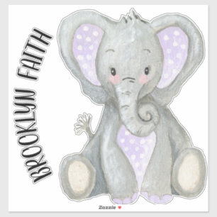 Adesivo Elefante pintado adorável bonito conhecido da