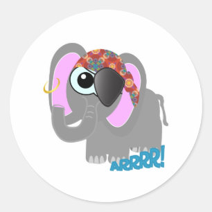 Adesivo Elefante pirata Cute Goofkins