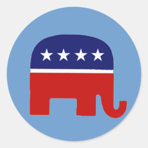 Adesivo Elefante republicano do elefante/GOP