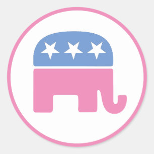 Adesivo Elefante Republicano Pastel