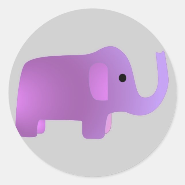 Adesivo Elefante rosa-claro (Frente)