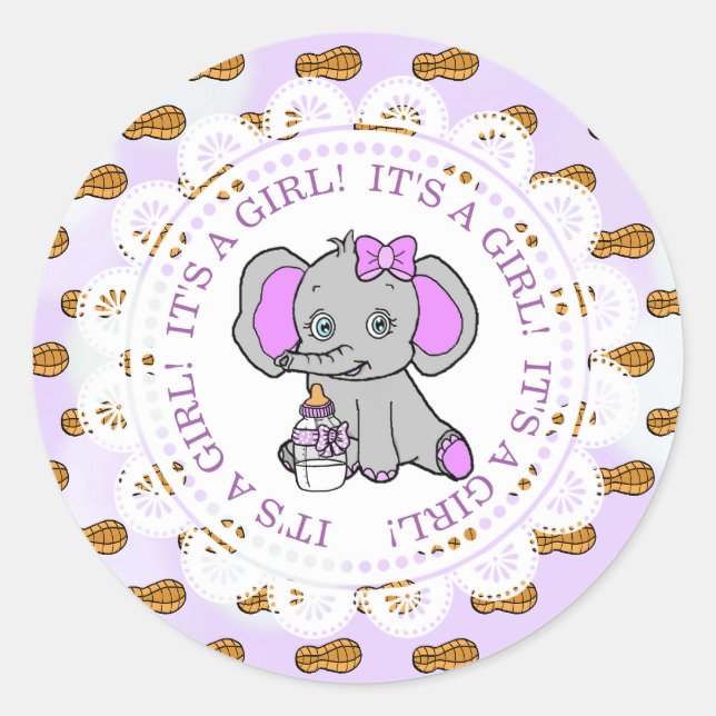 Adesivo Elefante Roxo (Frente)