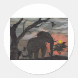 Adesivo Elefante Sombra