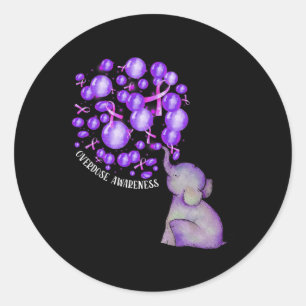 Adesivo Elefante Soprando Roxo-Roxo Sobredosagem