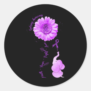 Adesivo Elefante Sunflower Faith Esperança Luta Contra Epi