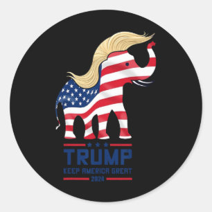 Adesivo Elefante Trump Republicano Mantenha a América Gran