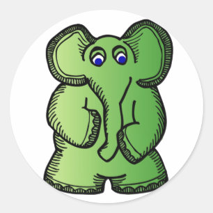 Adesivo Elefante Verde