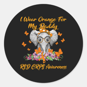 Adesivo Elefante Visto Laranja Para Meu Pai RSD CRPS Aware