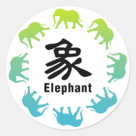 Adesivo Elefantes andando em círculo