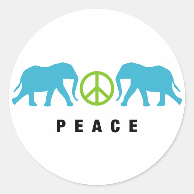 Adesivo Elefantes com paz (Frente)