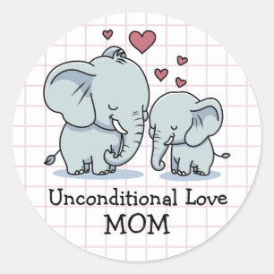 Adesivo Elefantes de Amor Incondicional da Mamãe