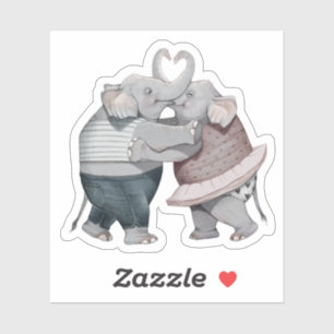 Adesivo Elefantes no Love Sticker