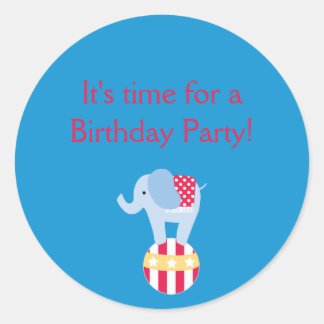 Adesivo Elefantsticker, é hora da festa de aniversário!