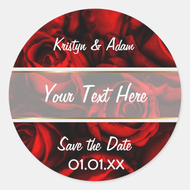 Adesivo Elegância da rosa vermelha (Frente)