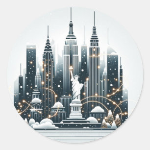 Adesivo Elegância de Férias em Nova York - Natal Personali