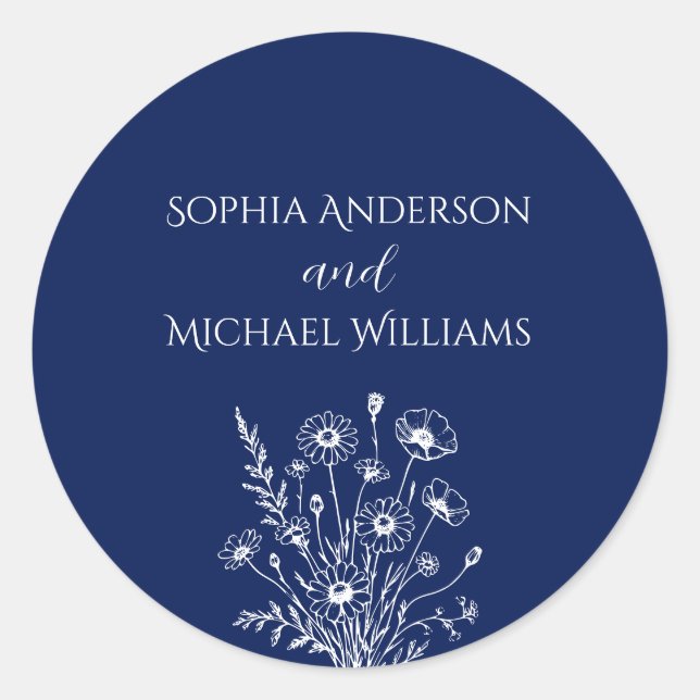 Adesivo Elegância De Flores Selvagens - Vinhetas De Casame (Frente)