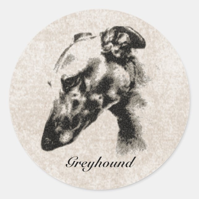 Adesivo Elegância de Greyhound personalizável (Frente)