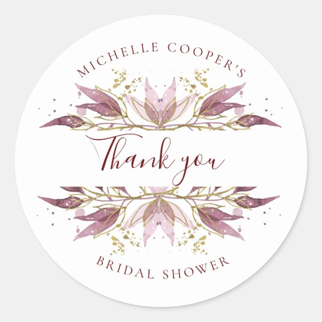 Adesivo Elegância de Outono Obrigado (Frente)