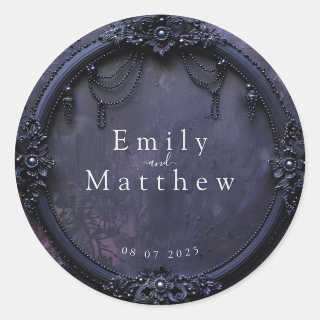 Adesivo Elegância Gótica da Meia-Noite Escura (Frente)