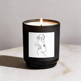 Adesivo Elegância Materna: Mulheres Grávidas Arte em Linha