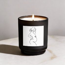 Adesivo Elegância Materna: Mulheres Grávidas Arte em Linha