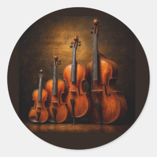 Adesivo Elegância Orquestral: A Família do Violino no Palc
