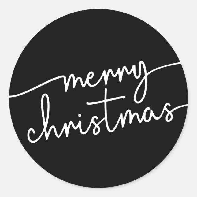 Adesivo Elegância Polida: Feliz Natal em Letra Script Chiq (Frente)