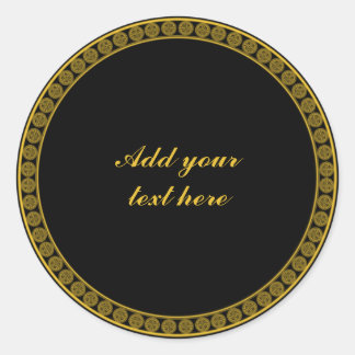 Adesivo Elegância Preto e Dourado, Personalize,