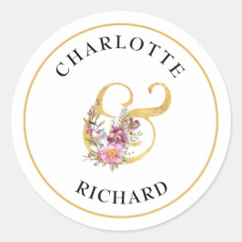 Adesivo Elegância Simples, Ampersad Decorativo com Nomes