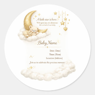 Adesivo Elegant Baby Shower Invitation