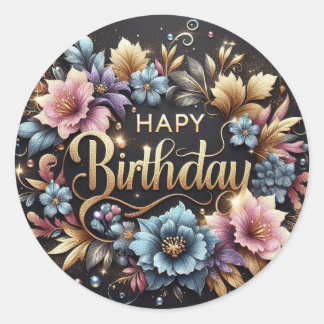 Adesivo Elegant birthday sticker 