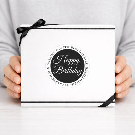 Adesivo Elegant Black “Happy Birthday” Sticker